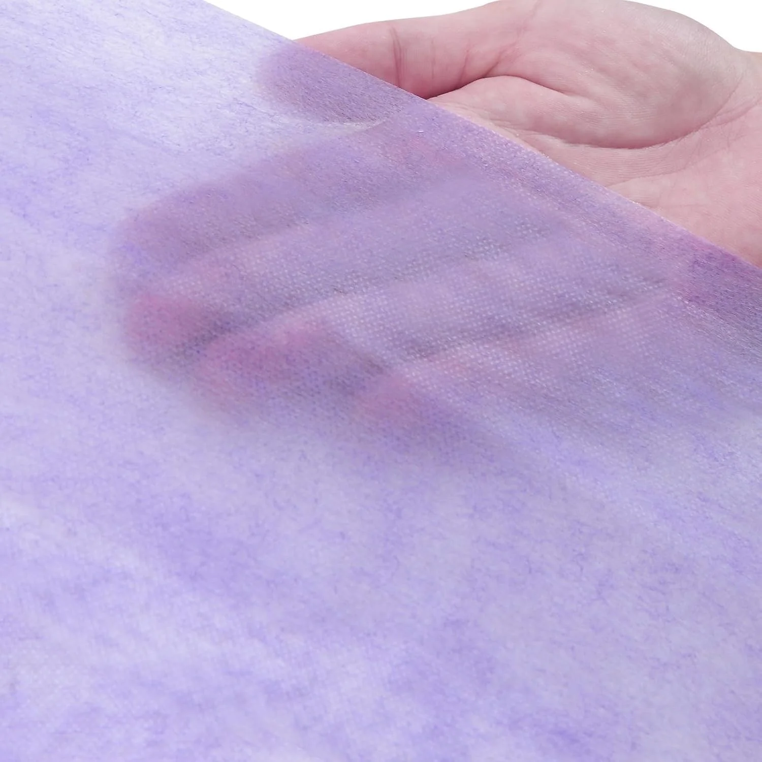 رول ملحفه یکبار مصرف تخت ماساژ 50 عددی، ملحفه تخت اسپا پارچه نبافته، روکش اسپا برای متخصص زیبایی، وکس، تخت سالن مژه بنفش