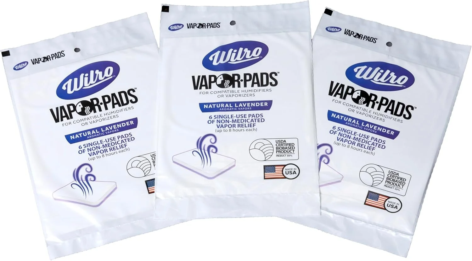پد بخور اسطوخودوس آرامش بخش Wilro برای دستگاه های بخور، ویپورایزرها و واحدهای پلاگین بدون آب، ساخت ایالات متحده آمریکا، بسته 18 عددی