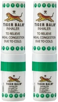 استنشاقی دو منظوره ببر بالم، 2 میلی لیتر - تسکین موثر دوگانه برای گرفتگی بینی و سردرد ناشی از سرماخوردگی (بسته 2 عددی)