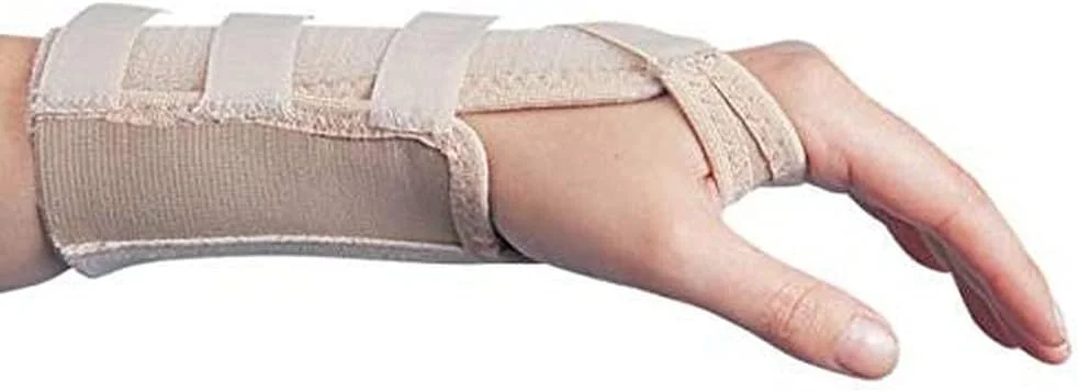 مچ بند الاستیک Rolyan Hahn-Up برای آسیب ها، کشیدگی ها و درد، پشتیبانی راحت، اتصالات فلزی چدنی شکل پذیر، سایز متوسط، راست