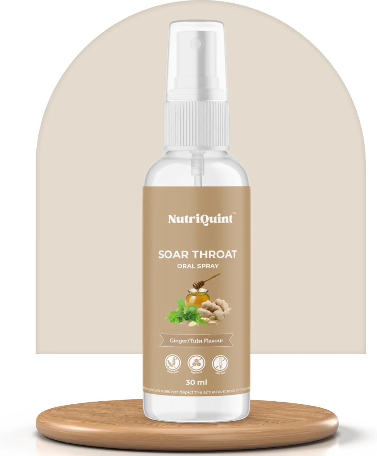 اسپری تسکین دهنده گلو و سرفه Soar حاوی زنجبیل، عسل، ریحان مقدس و زردچوبه | مواد طبیعی | بهبود سریع در سرفه، سرماخوردگی و آنفولانزا | افزایش ایمنی - 30 میلی لیتر - مایع