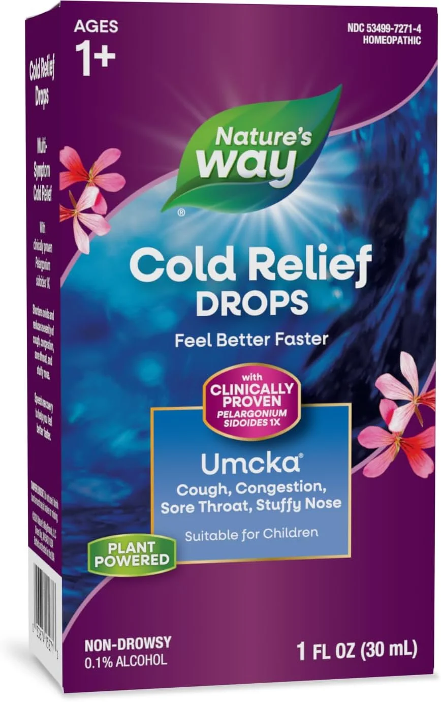 قطره های بدون الکل سرماخوردگی Umcka Nature's Way، 30 میلی لیتر
