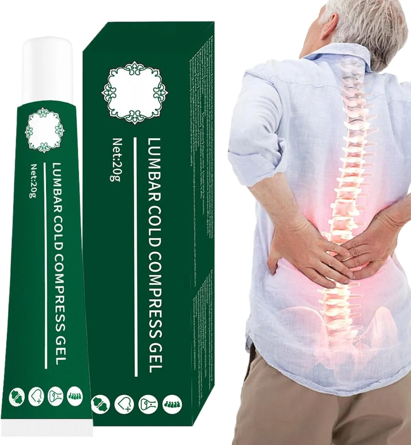 ژل تسکین دهنده، 20 گرم ژل خنک کننده برای مفاصل | لوسیون خنک کننده قابل حمل برای مراقبت از مفاصل عضلانی، پوست، کمر، زانو، ماساژ، مسافرت، پرستاری، کودکان، مردان