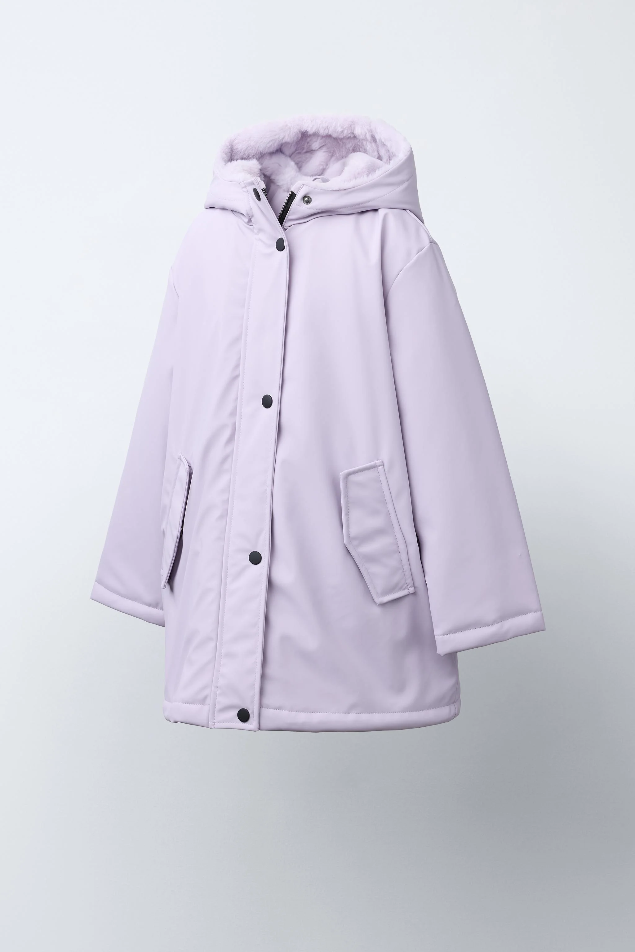 بارانی ضد آب با روکش لاستیکی و خز مصنوعی