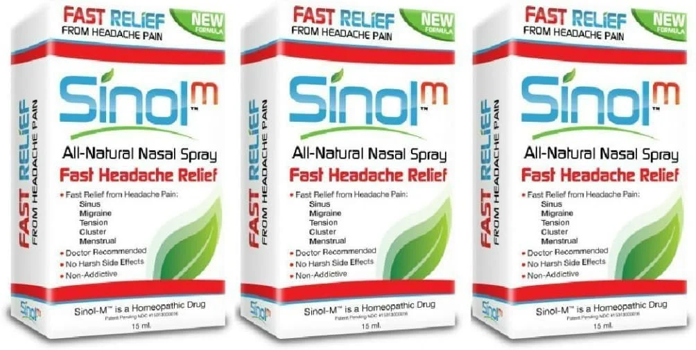 اسپری تسکین سردرد سینول، اسپری بینی دارویی بدون نسخه برای میگرن، تسکین سینوس و رفع احتقان بینی، 15 میلی لیتر (بسته 3 عددی) رفع خماری