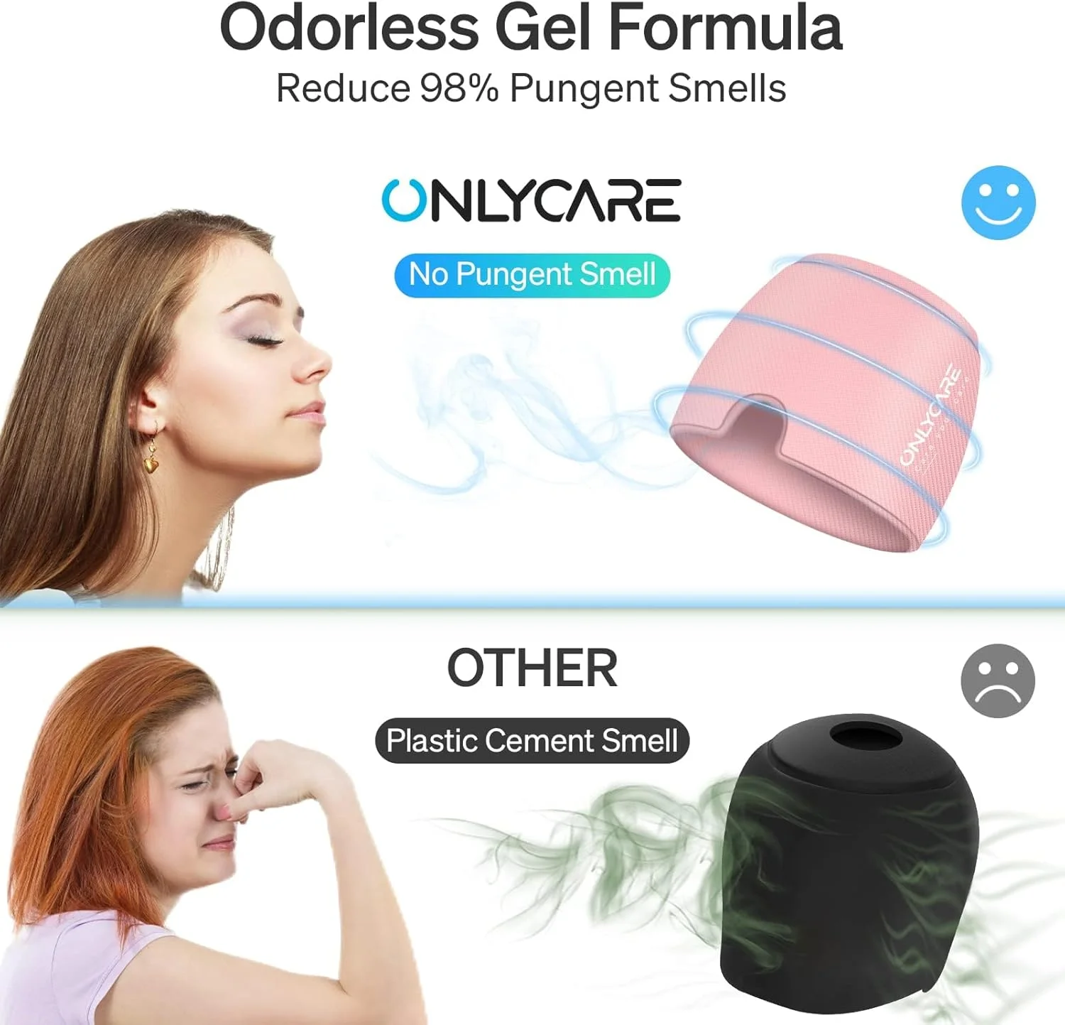 کلاه تسکین میگرن ONLYCARE، ماسک خنک کننده برای تسکین سردرد، کلاه خنک کننده، کلاه هودی خنک کننده، پدهای ژلی خنک کننده برای تسکین میگرن (صورتی)