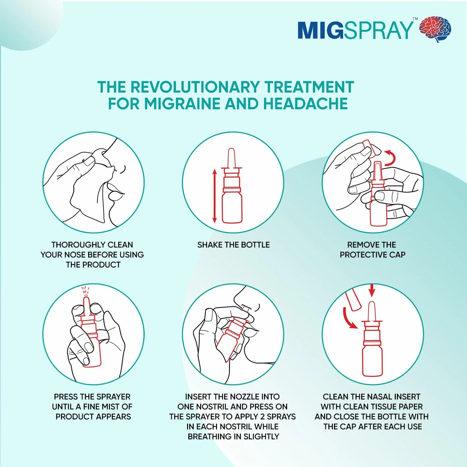 تسکین فوری درد سردرد میگرنی | درمان آیورودیک میگرن | اسپری بینی دارویی طبیعی حاوی عصاره های گیاهی 15 میلی لیتر