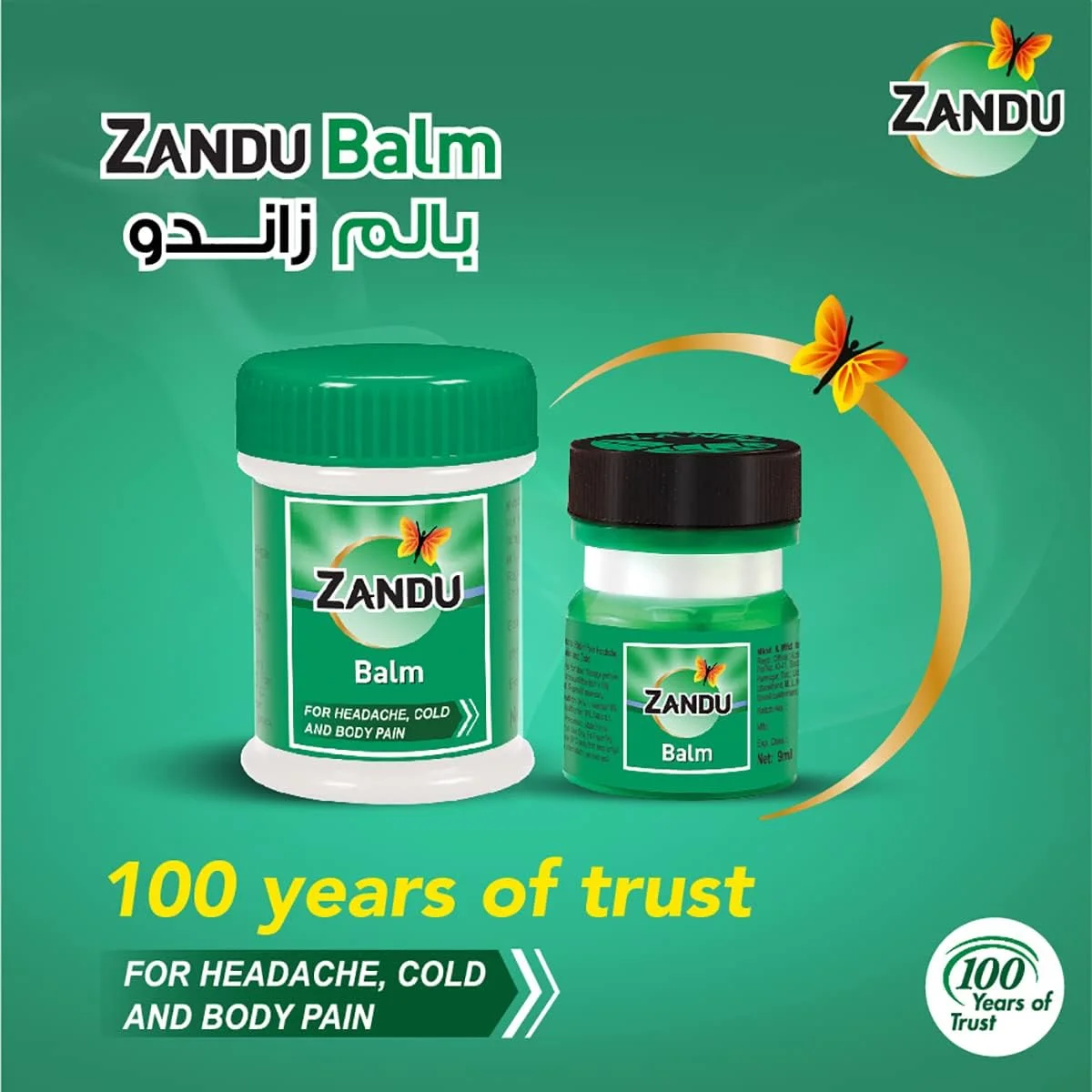 مرهم امامی زاندو | یک مرهم - 3 عملکرد | راه حل گیاهی | تسکین سردرد، سرماخوردگی و درد بدن | 9 میلی لیتر (5 عدد بخرید، 1 عدد رایگان دریافت کنید)