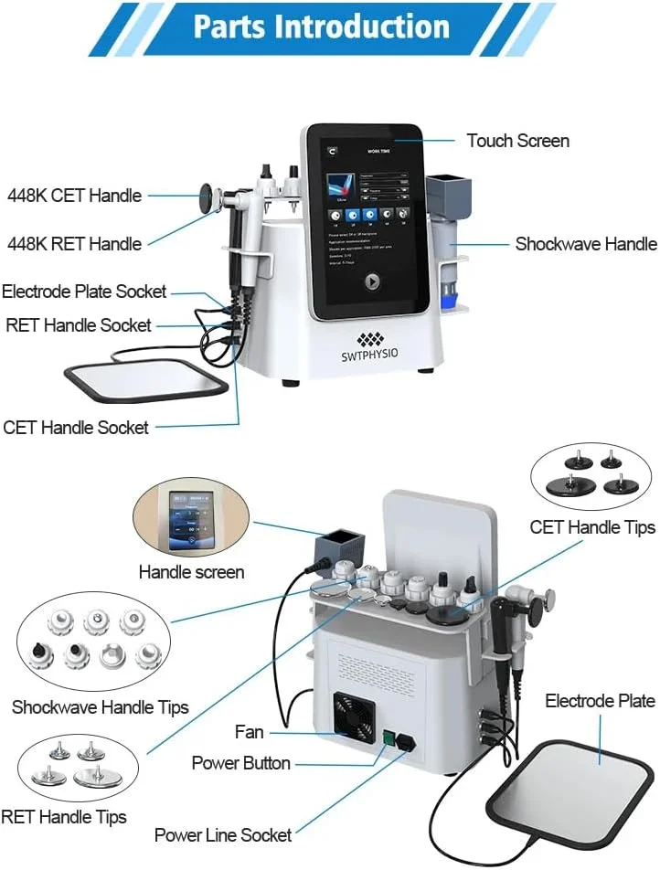 دستگاه شاک ویو تراپی 448K RET/CET ضد پف