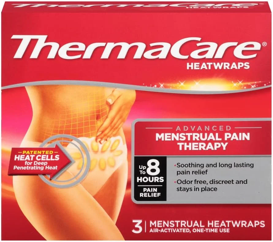 ThermaCare، پدهای حرارتی تسکین درد قاعدگی، 3 عدد
