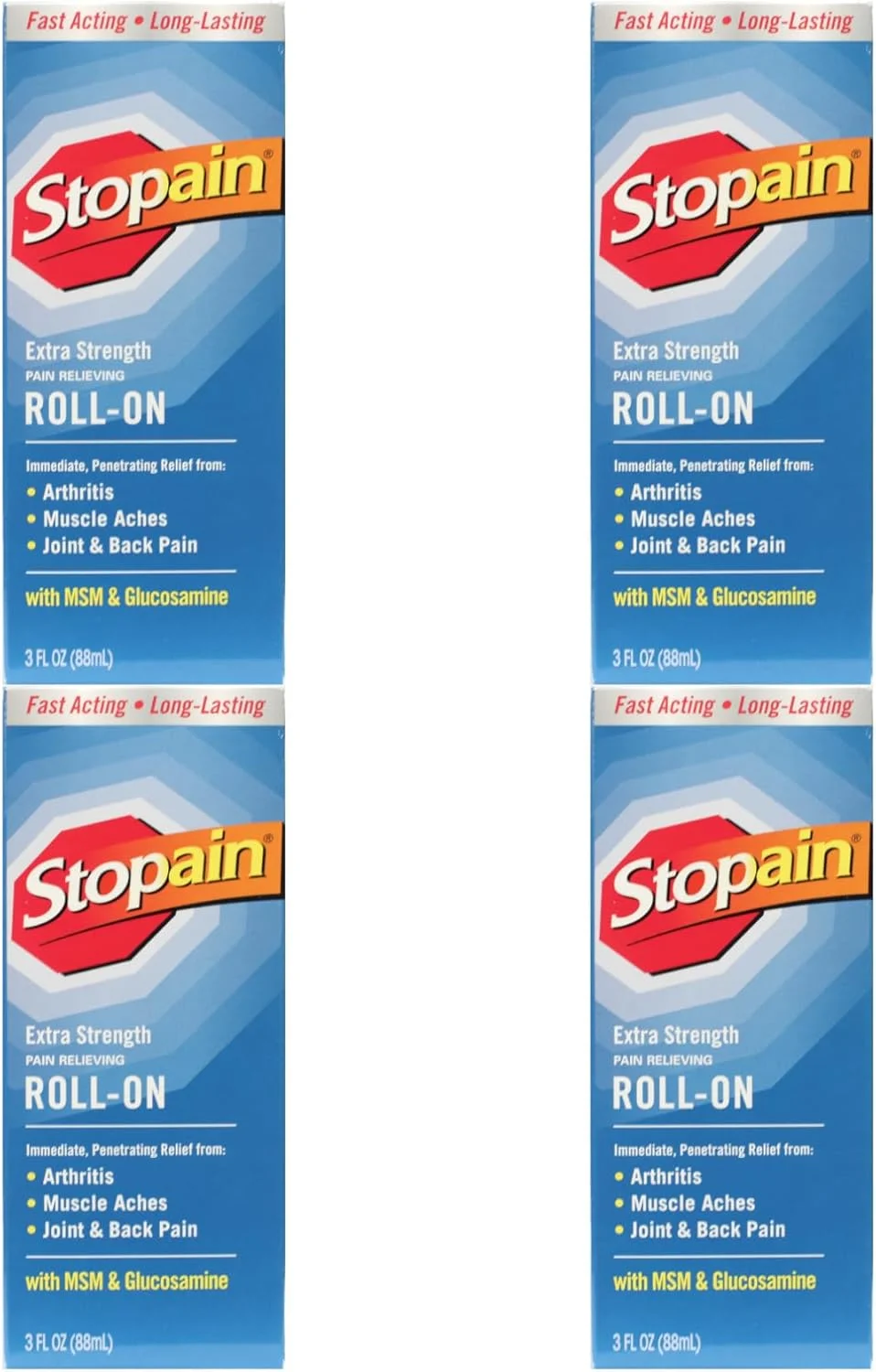 مسکن رولی استاپین با قدرت فوق العاده - 85 گرم، بسته 4 عددی