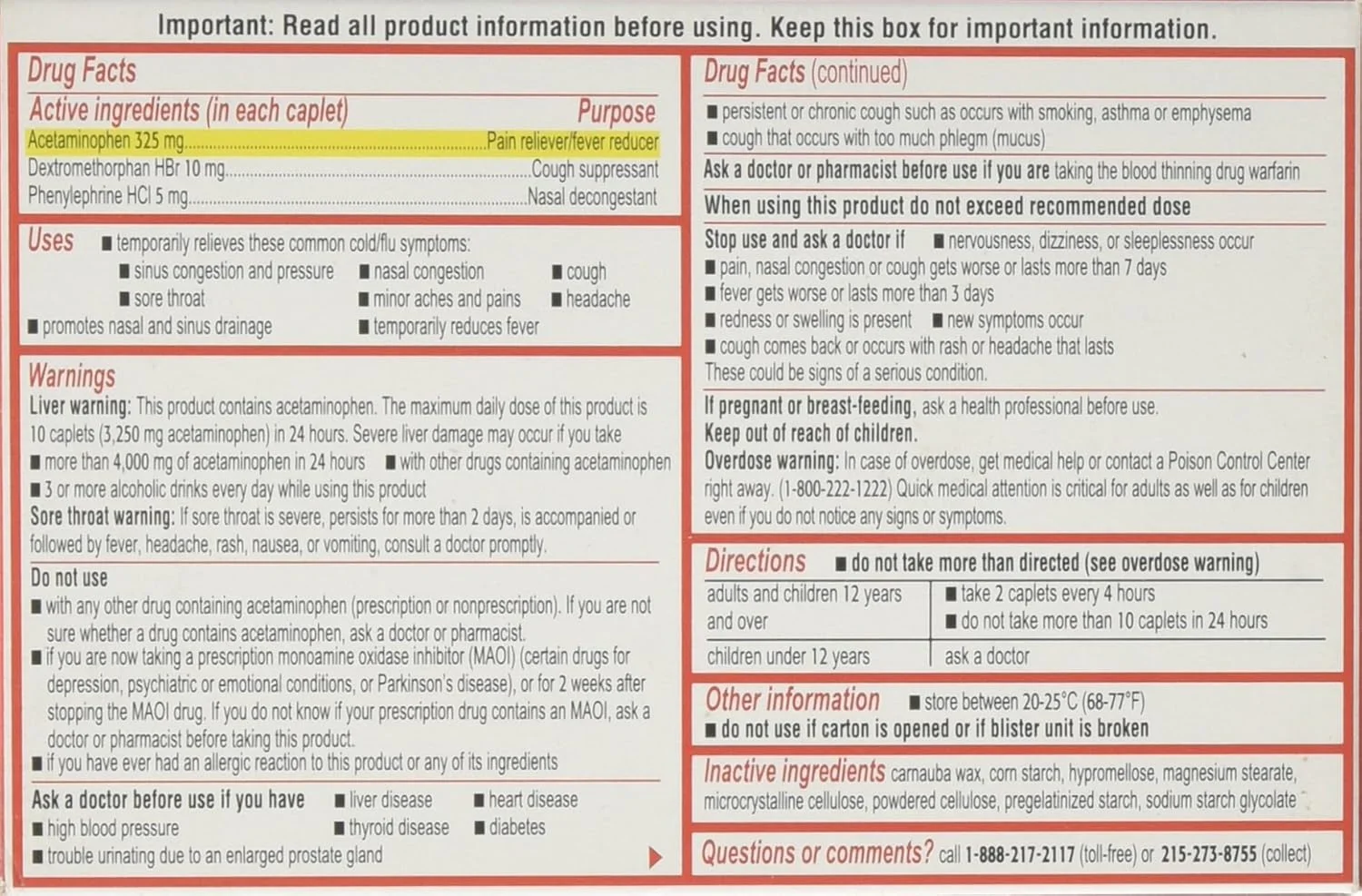 کپسول های سودافد PE برای فشار و درد، حداکثر قدرت، مخصوص بزرگسالان، 24 عدد (بسته 3 عددی)