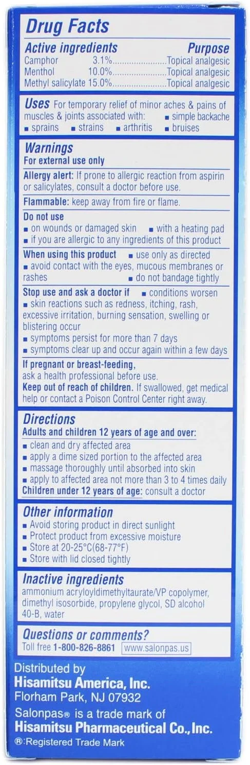 ژل تسکین دهنده قوی درد Salonpas، 81 گرم