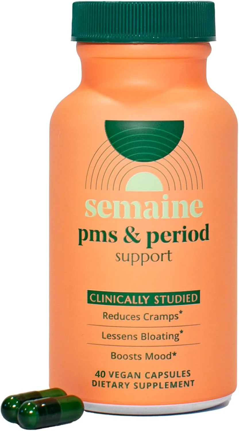 تسکین درد قاعدگی و علائم پیش از قاعدگی - تسکین گرفتگی عضلات قاعدگی: خداحافظی با گرفتگی عضلات، نوسانات خلقی و نفخ. مکمل PMS برای هورمون های شاد و تسکین قاعدگی. (40 عدد)