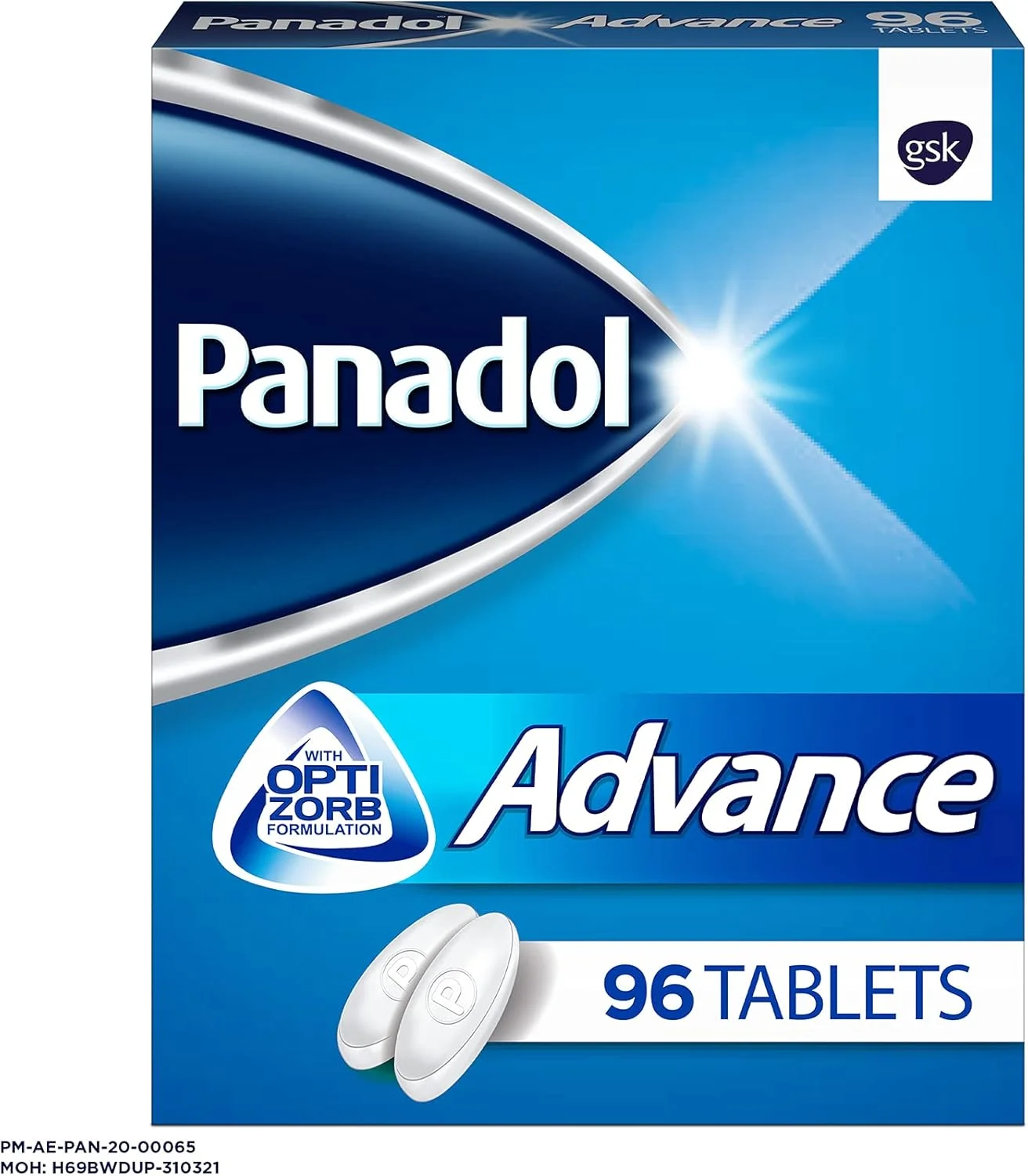 پانادول ادونس آپتیزرب برای تسکین سریع درد، سردرد، دندان درد و درد قاعدگی (بسته 2 عددی) 96 قرص پانادول ادونس آپتیزرب برای تسکین سریع درد، سردرد، دندان درد و درد قاعدگی (بسته 2 عددی) 96 قرص