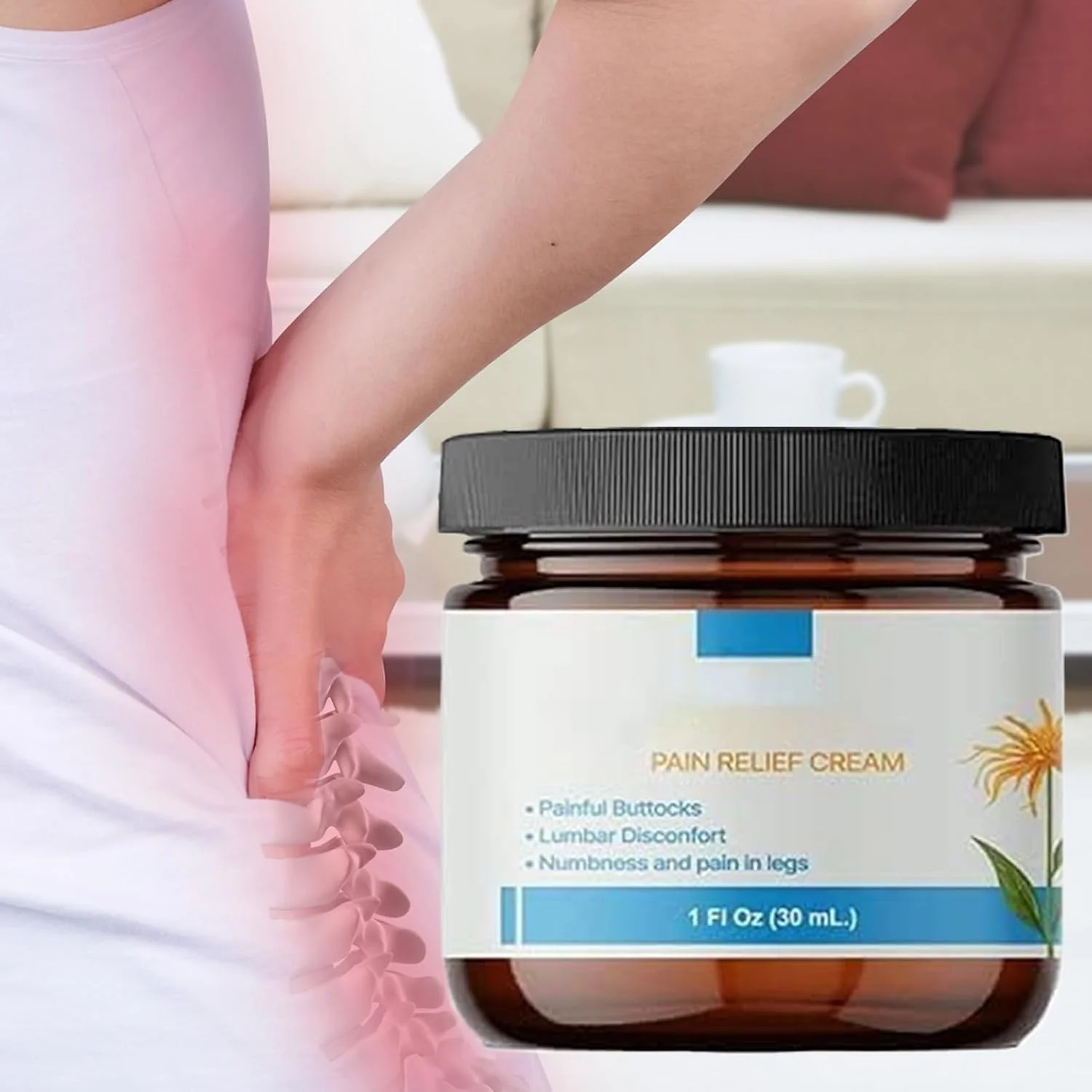 کرم عضلانی | ژل تسکین دهنده فوری مفاصل با اثر خنک کنندگی، بالم غیر چرب برای کمر، گردن، شانه، پا و مناسب برای مسافرت و خواب