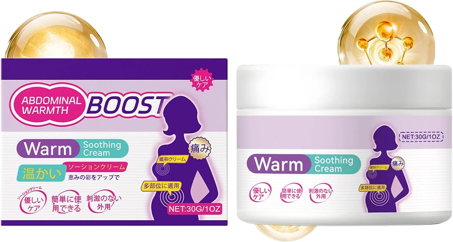 کرم تسکین دهنده درد قاعدگی - بالم ماساژ گرم کننده 30 گرمی، تسکین دهنده درد قاعدگی با ماساژ گرم کننده، برای زنان، نوجوانان و بانوان مناسب برای مسافرت