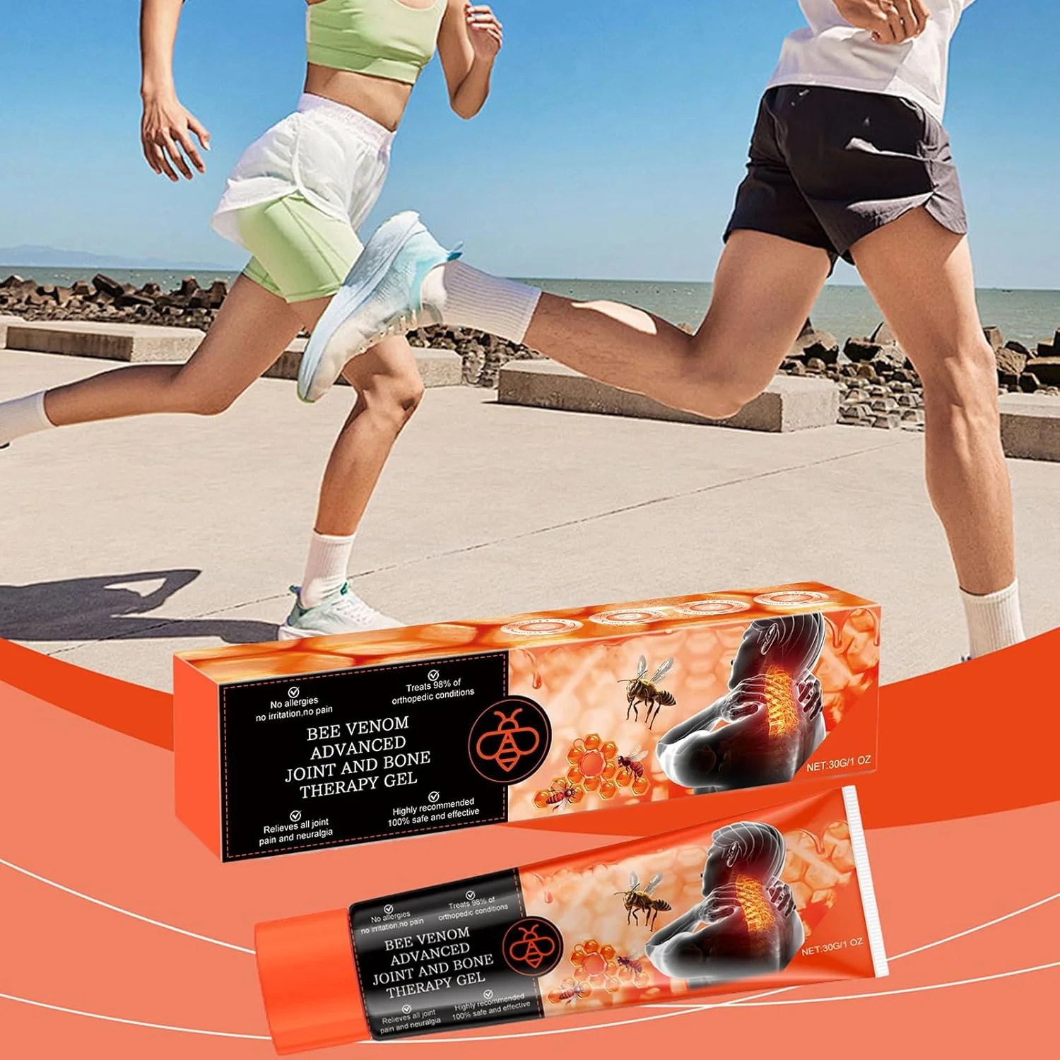 ژل ماساژ مفاصل، 30 گرمی - محصولات مراقبت از پوست غیر چرب برای کمر، شانه، گردن، زانو، مچ پا، پاها و دست ها مناسب برای استفاده روزانه و مسافرت