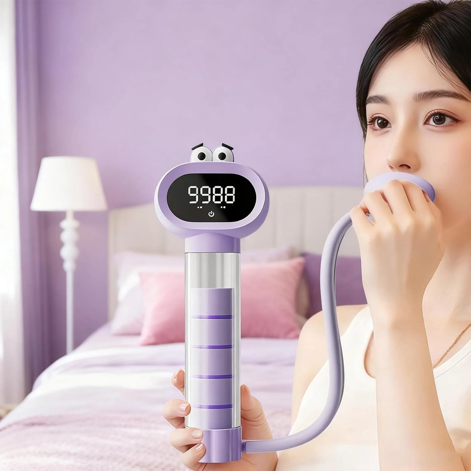 تمرین دهنده تنفسی ریه، تمرین دهنده تنفسی قابل حمل | دستگاه تمرین تنفس ریه کودکان | برای نوجوانان دختر پسر جوانان خانه فضای باز مدرسه دویدن تناسب اندام ورزش سفر