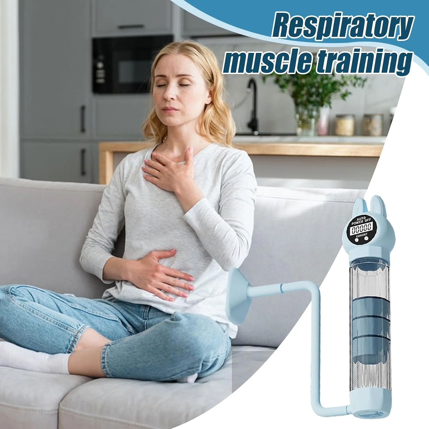 تمرین دهنده ریه | تمرین دهنده تنفسی قابل تنظیم و قابل حمل برای ظرفیت ریه - تجهیزات تمرینی قابل تنظیم برای دوندگان، خوانندگان، بزرگسالان، دوچرخه سواران، باشگاه، خانه، تناسب اندام مبتدی