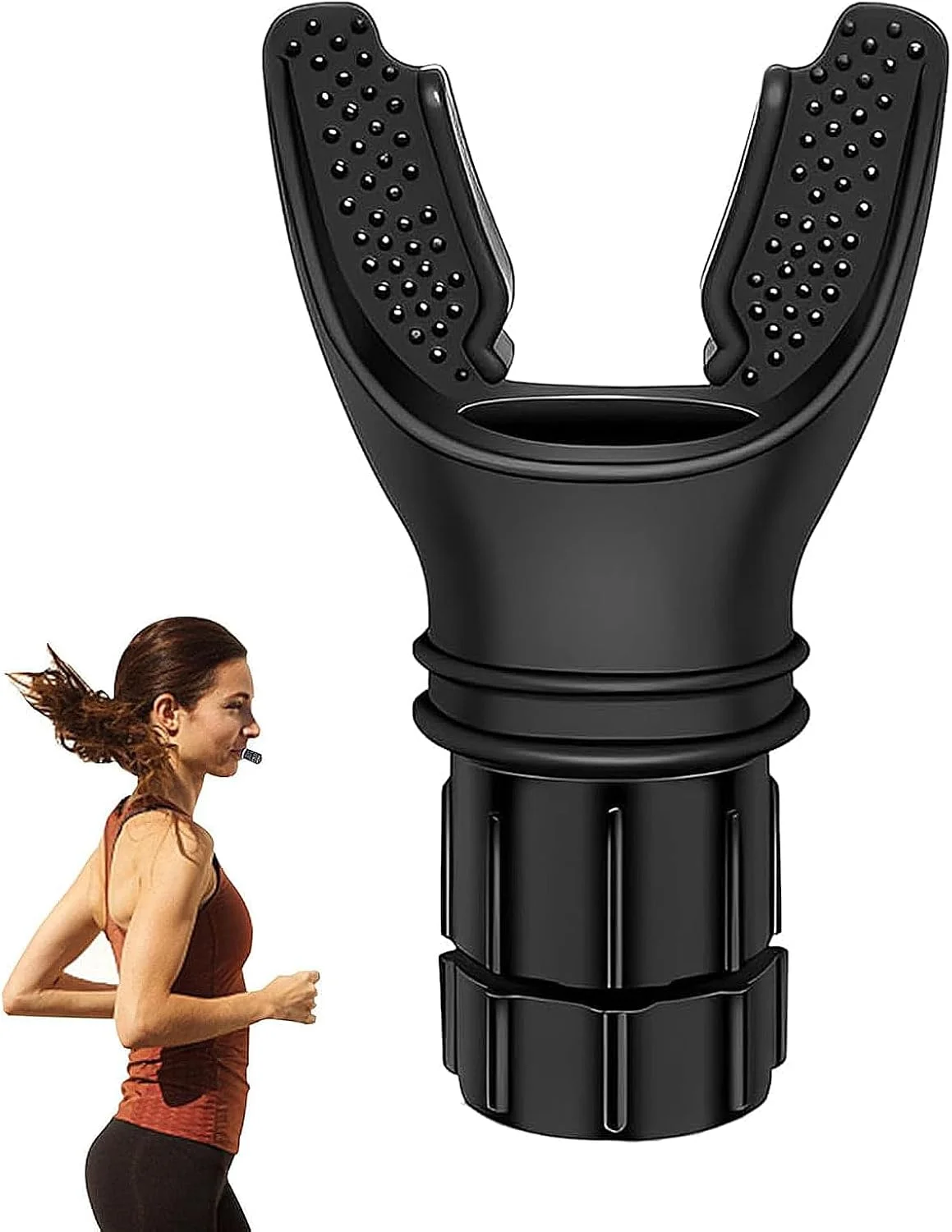 تمرین دهنده ریه، تقویت کننده تنفس، تمرین کننده ریه، دستگاه تمرین تنفس عمیق، تمرین کننده تنفس قابل حمل، برای تمرین روزانه تناسب اندام، تمیز کردن آسان (مشکی)