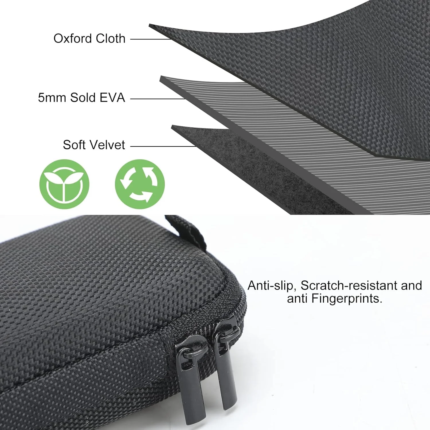 کیف حمل دستگاه کمک شنوایی Woanger، بسته 4 عددی، کیف سخت، نگهدارنده استنشاقی آسم، کیف مسافرتی دستگاه کمک شنوایی، کیف زیپ دار قابل حمل هدفون با جیب توری برای حمل استنشاقی و سایر لوازم جانبی، محافظت در برابر گرد و غبار و آلودگی