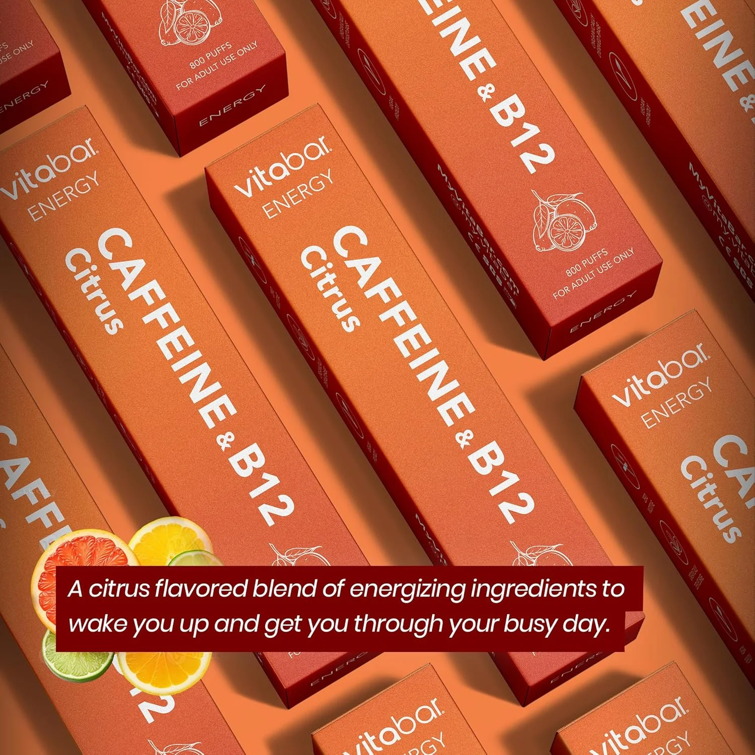 ویتابار اینهالر، چوب تنفسی طعم دار غنی شده با ویتامین | بدون مواد شیمیایی مضر | کمک به اجتناب از عادت های نامناسب | تسکین اضطراب، پشتیبانی از سبک زندگی سالم، انرژی (کافئین و B12/مرکبات)