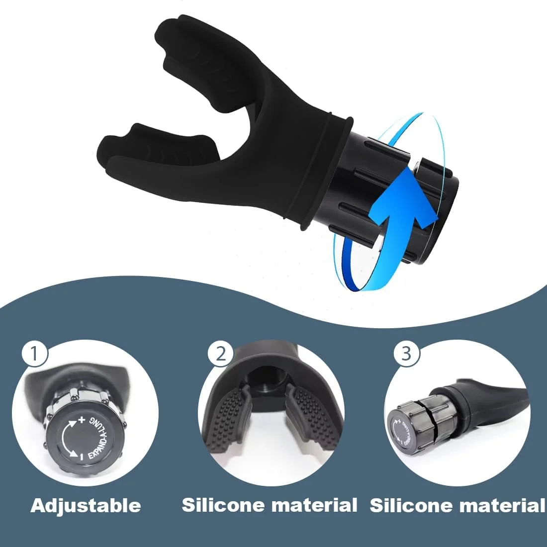 تمرین دهنده تنفسی ریه مشکی، تمرین دهنده تنفس، تمرین دهنده ریه، بهبود مقاومت ظرفیت ریه برای درمان تنفسی، دوستداران ورزش (شامل یک سر جایگزین)