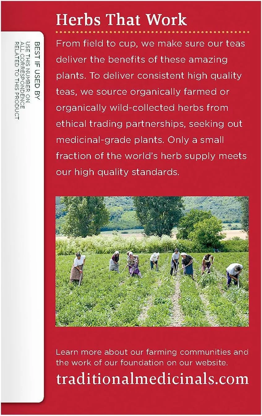 دمنوش گیاهی تنفسی ارگانیک Traditional Medicinals | 16 کیسه چای | اکالیپتوس نعناع | تقویت کننده سلامت تنفسی | بدون کافئین