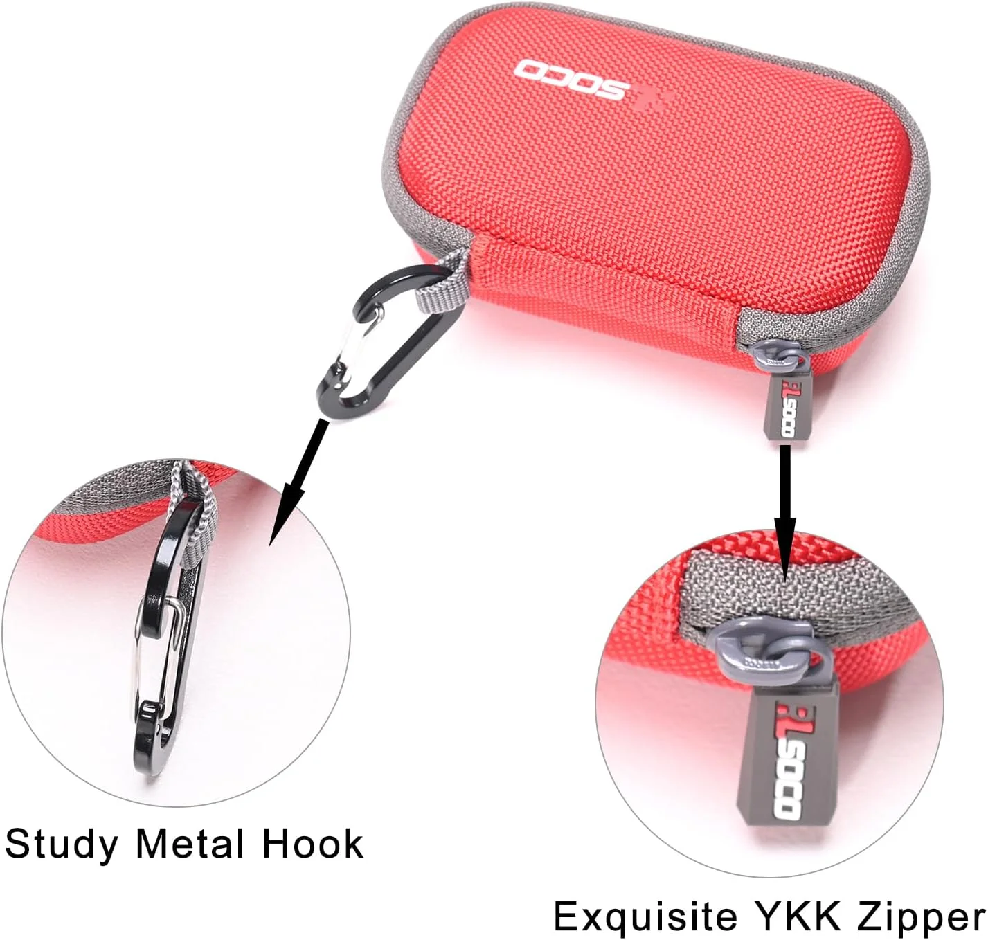 کیف حمل برای دستگاه استنشاقی آسم بزرگسالان و کودکان - قرمز (فقط کیف)