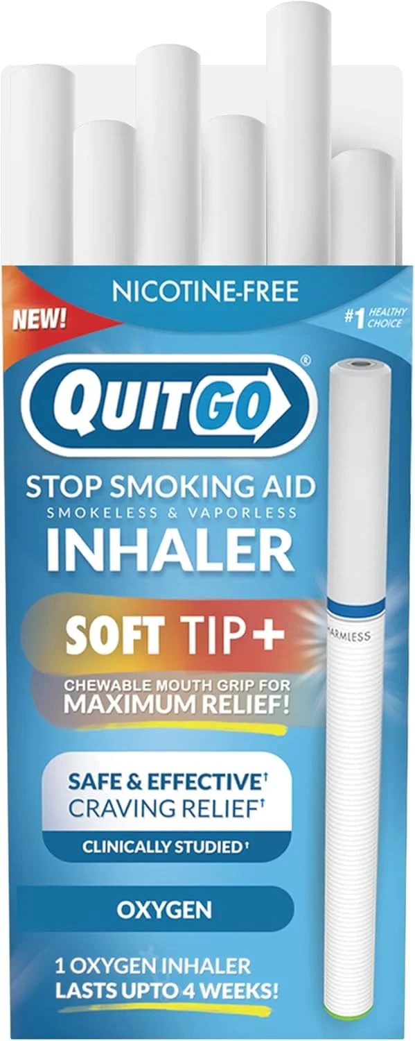 استنشاقی اکسیژن + فیلتر نرم نوک جویدنی برای کمک و پشتیبانی غیر اعتیاد آور و تسکین تثبیت دهانی (بسته 6 عددی، اکسیژن)