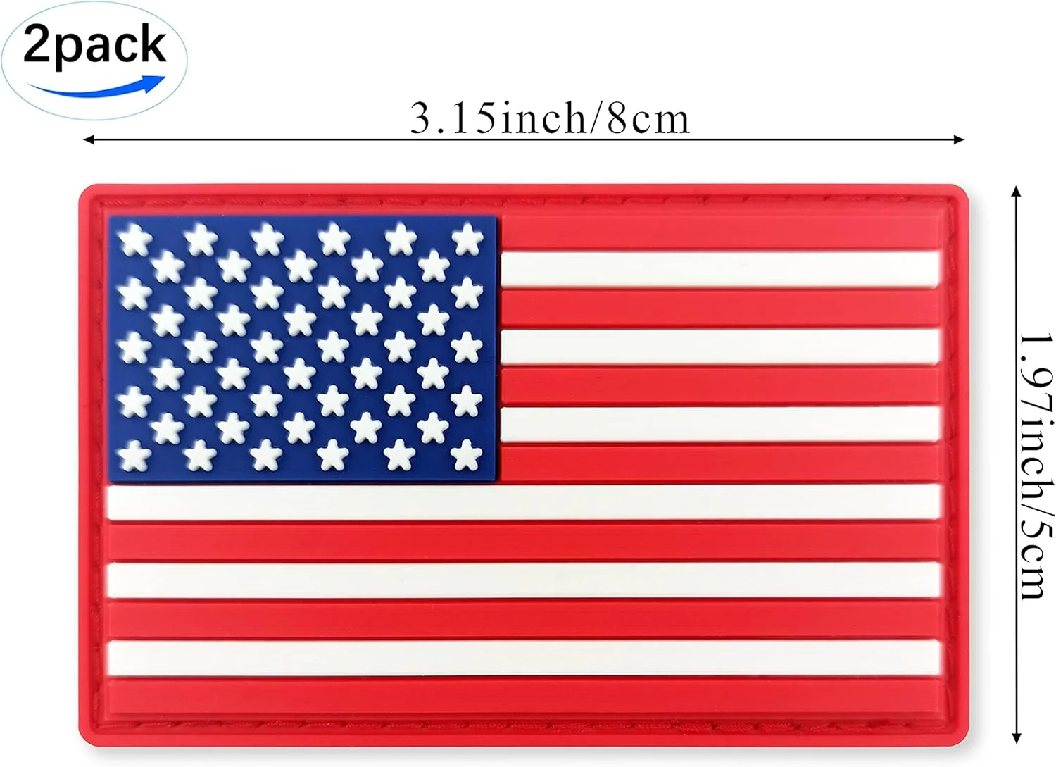 دو عدد تکه پرچم آمریکا QQSD، تکه تاکتیکی PVC برای کوله پشتی، کلاه، تکه تیمی، تکه نظامی