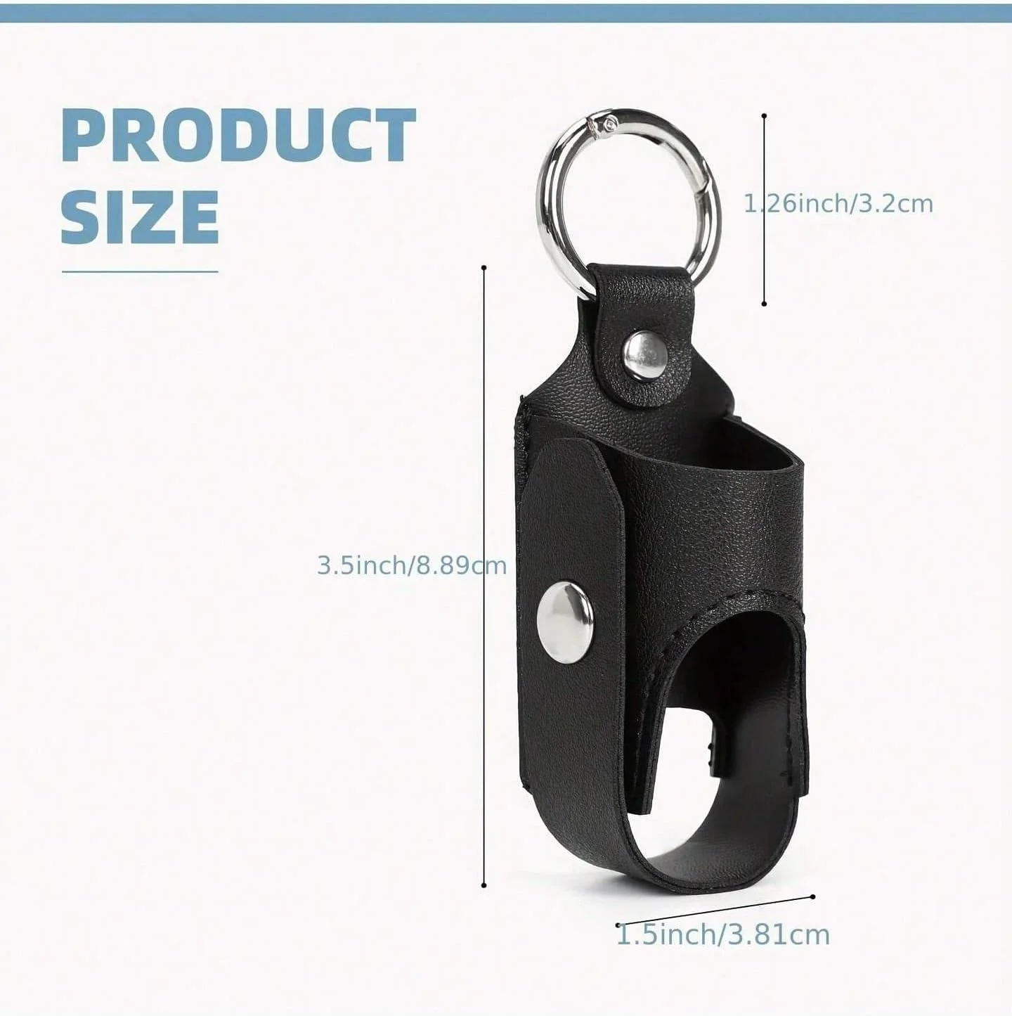 کیف نگهدارنده استنشاقی آسم، چرم مصنوعی PU، محافظ، مسافرتی، کوچک و کاربردی، کیف حمل سبک وزن با گیره کارابین، استنشاقی شامل نمی شود (فقط کیف)