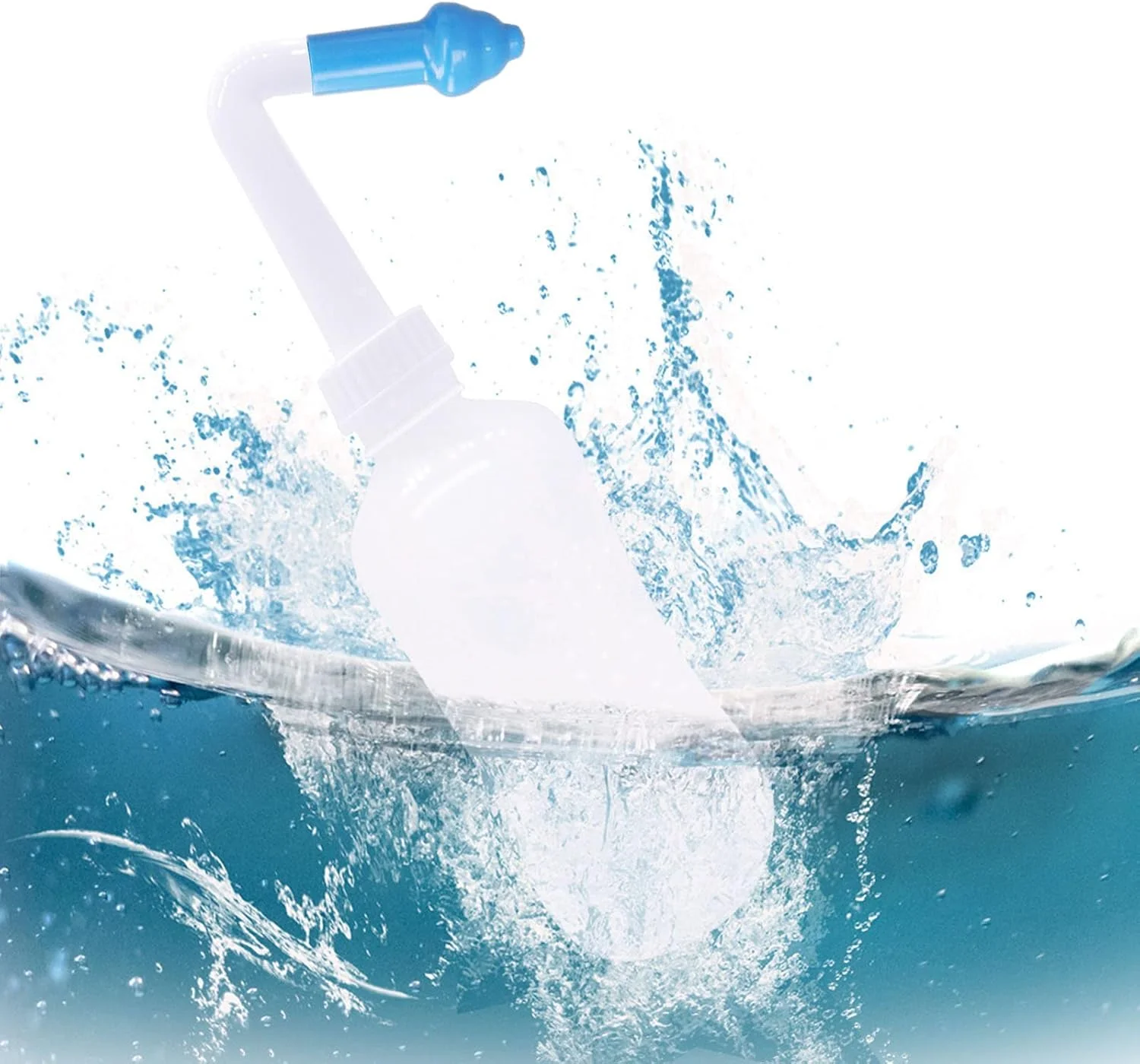 بطری شستشوی بینی شفاف قابل حمل (بینی آبی با پنج سوراخ)