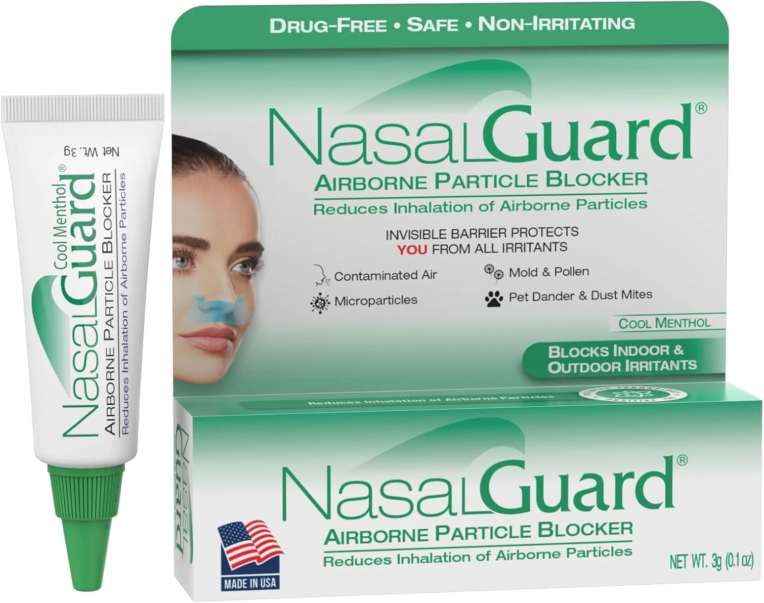 ژل بینی ضد آلرژی و مسدود کننده آلرژن - بدون دارو و ایمن برای افراد مبتلا به آلرژی به گرده، مناسب برای مسافرت هوایی - بیش از 150 بار استفاده در هر تیوب