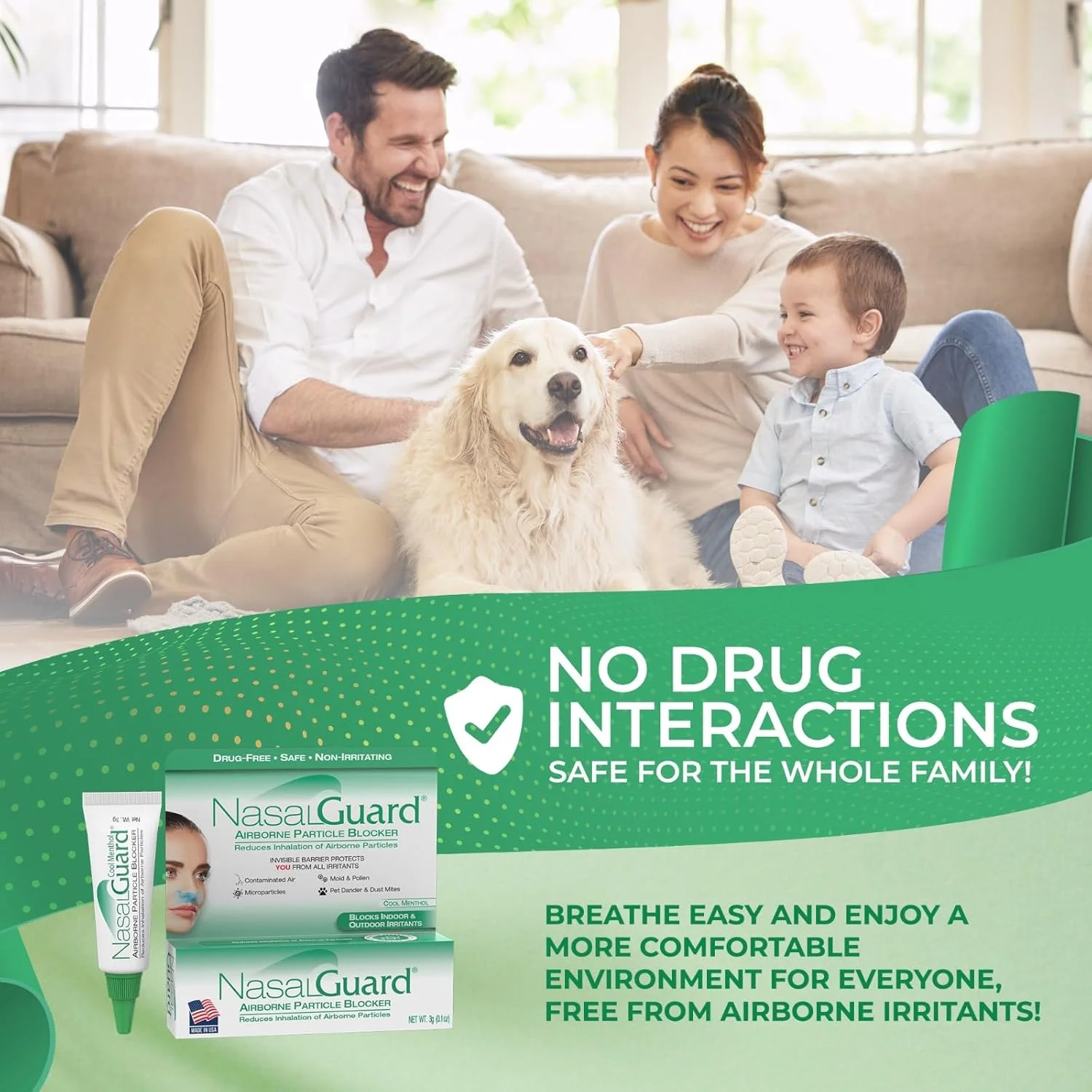 ژل بینی ضد آلرژی و مسدود کننده آلرژن - بدون دارو و ایمن برای افراد مبتلا به آلرژی به گرده، مناسب برای مسافرت هوایی - بیش از 150 بار استفاده در هر تیوب