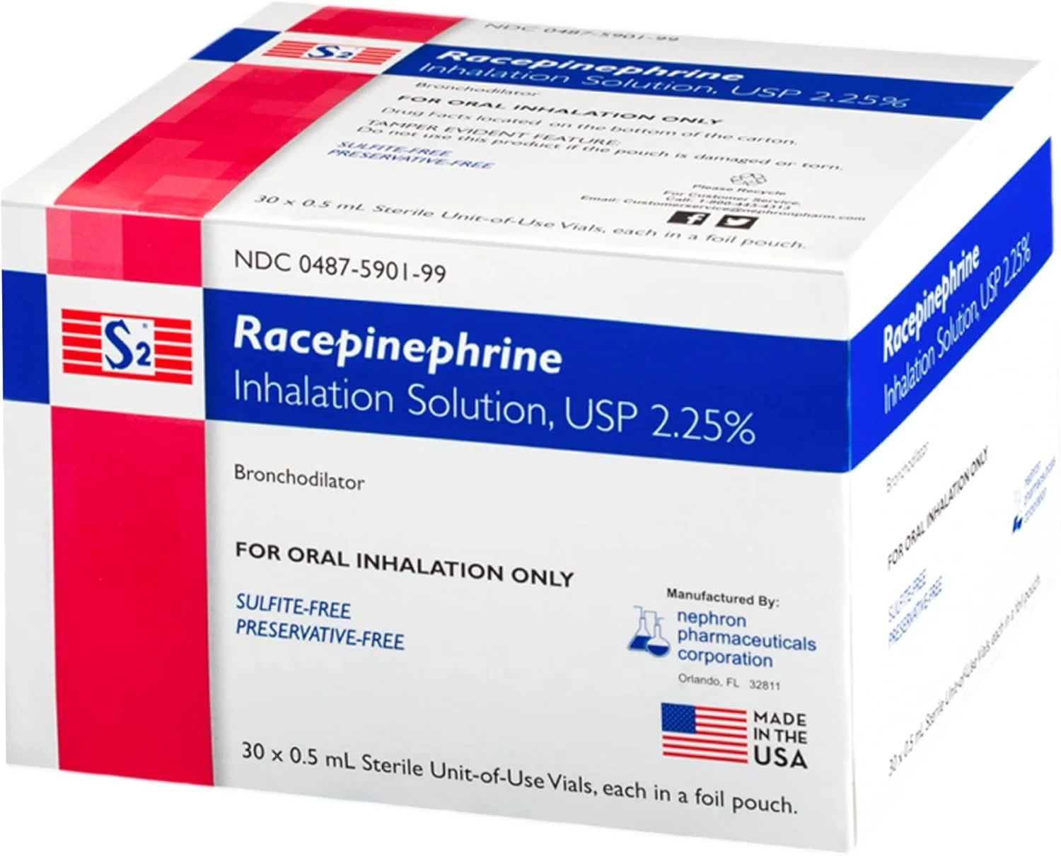 محلول استنشاقی رسپی‌نفرین S2 - بسته 30 عددی