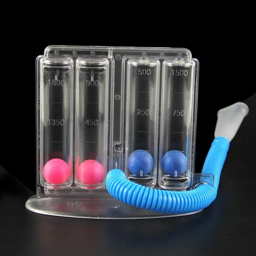 دستگاه تمرین اسپیرومتری چهار توپی برای تمرین عملکرد ریه سالمندان، دستگاه تمرین تنفس، تستر عملکرد ریه، دستگاه تنفسی توانبخشی Zeenyi