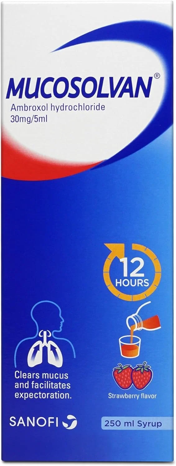 موکوسولوان آمبروکسول هیدروکلراید 30 میلی گرم/5 میلی لیتر خلط آور سرفه 250 میلی لیتر
