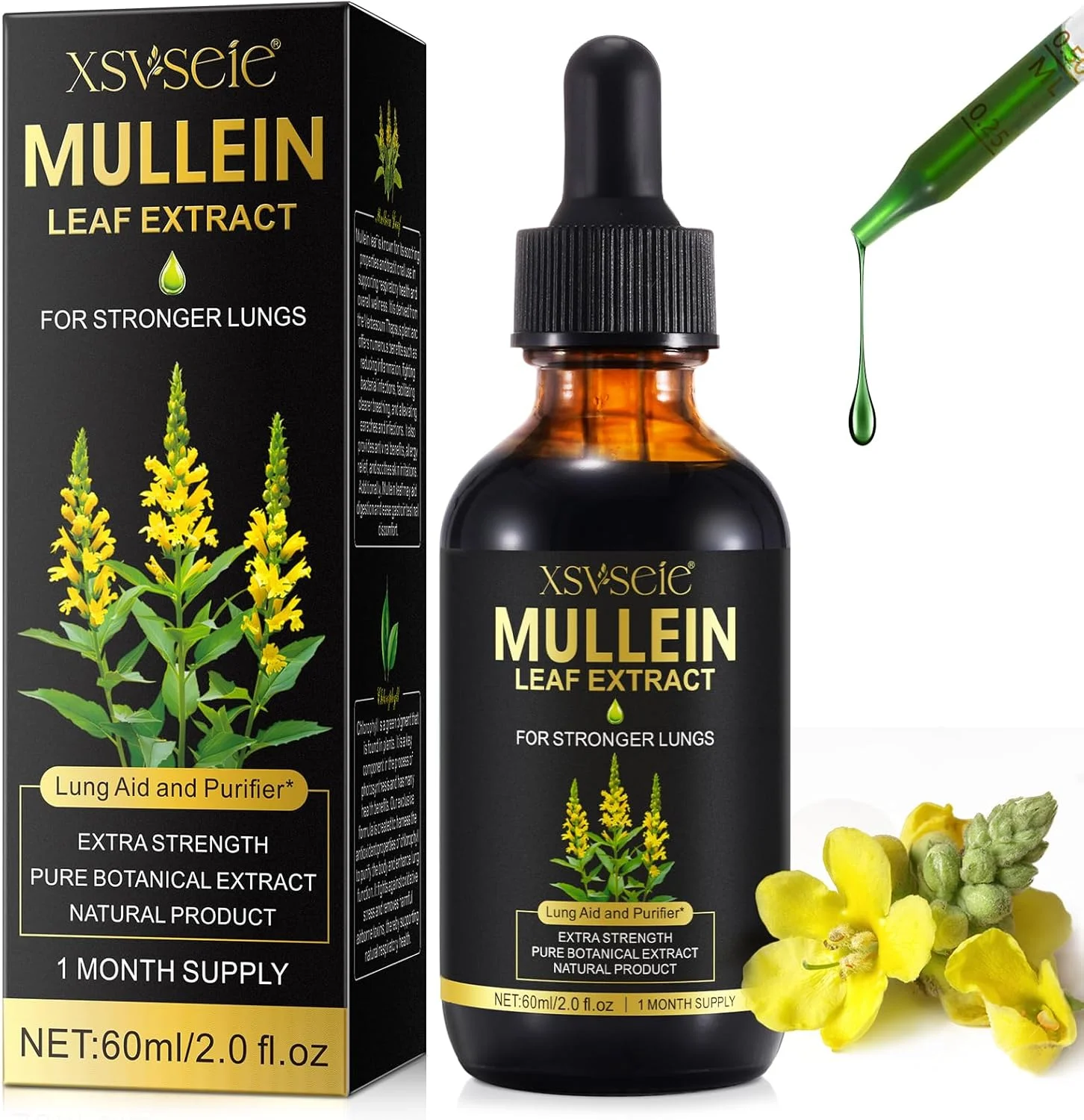 عصاره برگ خرگوشک برای ریه ها، قطره های خرگوشک، عصاره ممتاز برگ خرگوشک برای پشتیبانی از پاکسازی مجاری تنفسی