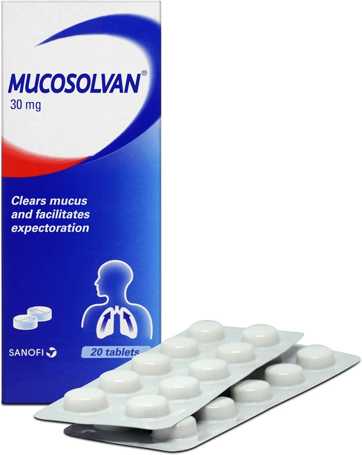 موکوسولوان 30 میلی گرم، تسکین دهنده سرفه، 20 قرص