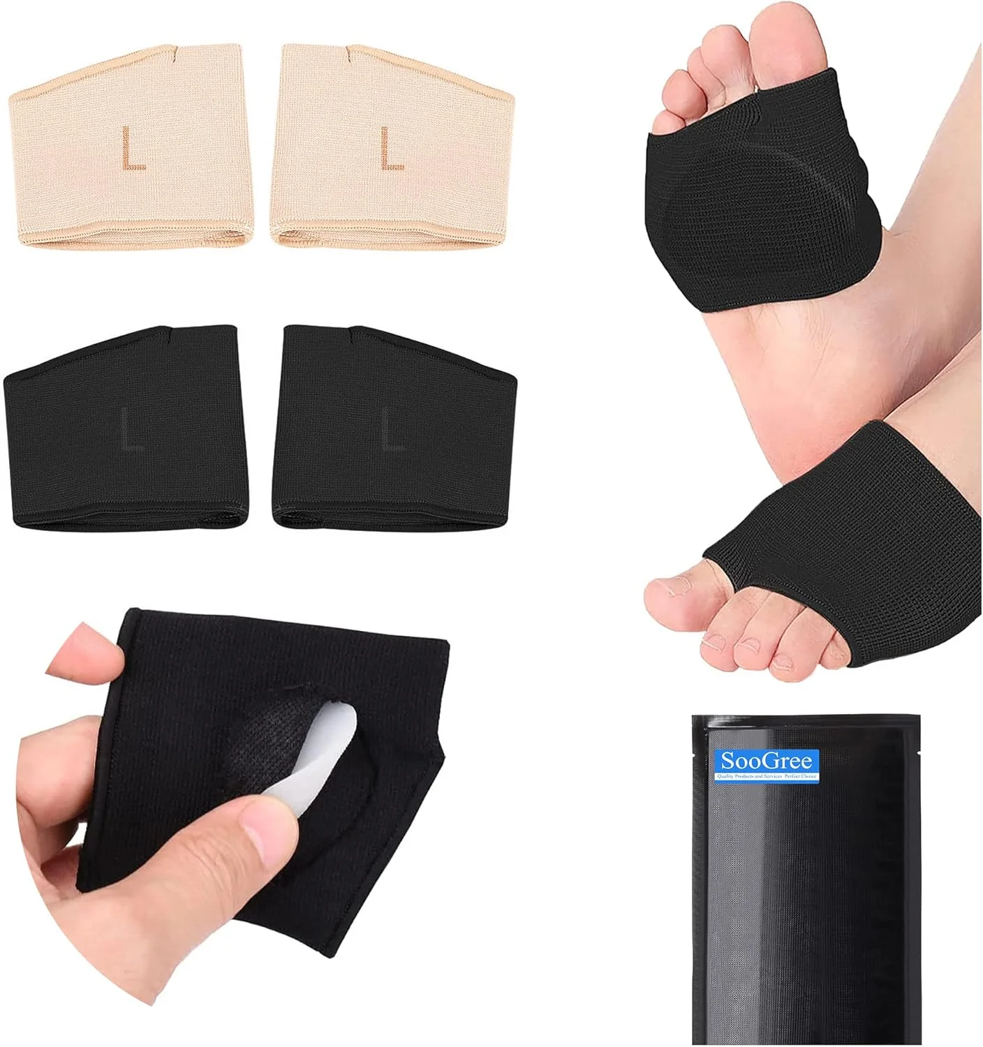 بالشتک های محافظ پنجه پا - پدهای آستین متاتارس نرم و راحت با پدهای ژله ای تسکین دهنده درد پد های جلوی پا برای زنان و مردان (L) بالشتک های محافظ پنجه پا - پدهای آستین متاتارس نرم و راحت با پدهای ژله ای تسکین دهنده درد پد های جلوی پا برای زنان و مردان (L)