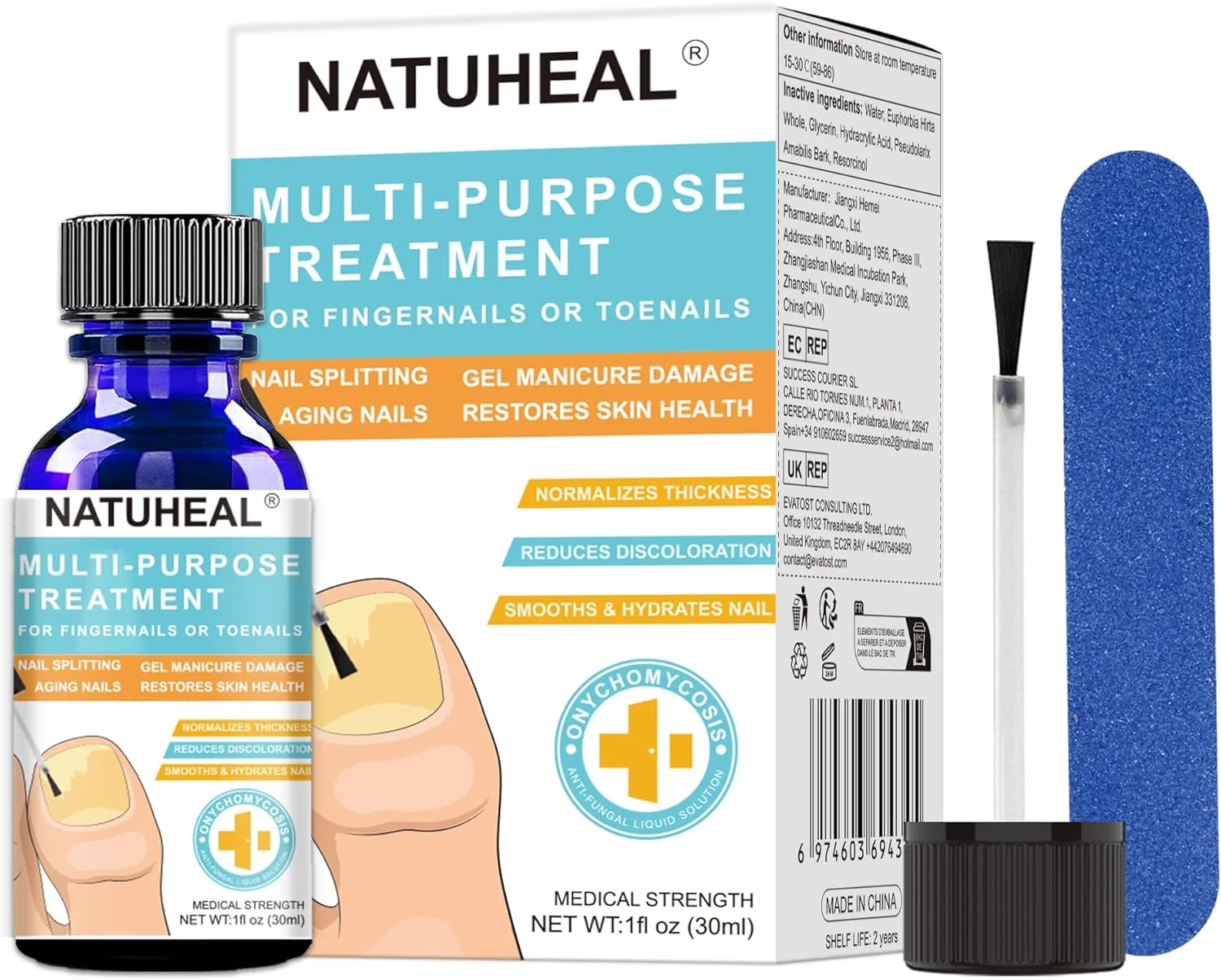 محلول ضد قارچ ناخن 30 میلی لیتر، ترمیم کننده قارچ ناخن دست و پا، کمک به بهبود ظاهر ناخن، شامل برس و سوهان ناخن محلول ضد قارچ ناخن 30 میلی لیتر، ترمیم کننده قارچ ناخن دست و پا، کمک به بهبود ظاهر ناخن، شامل برس و سوهان ناخن