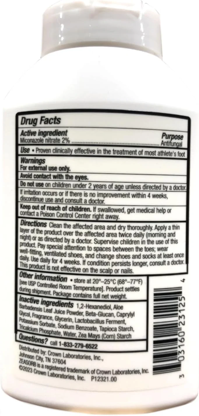 پودر ضد قارچ Zeasorb برای پای ورزشکاران - 70 گرم (بسته 3 عددی)