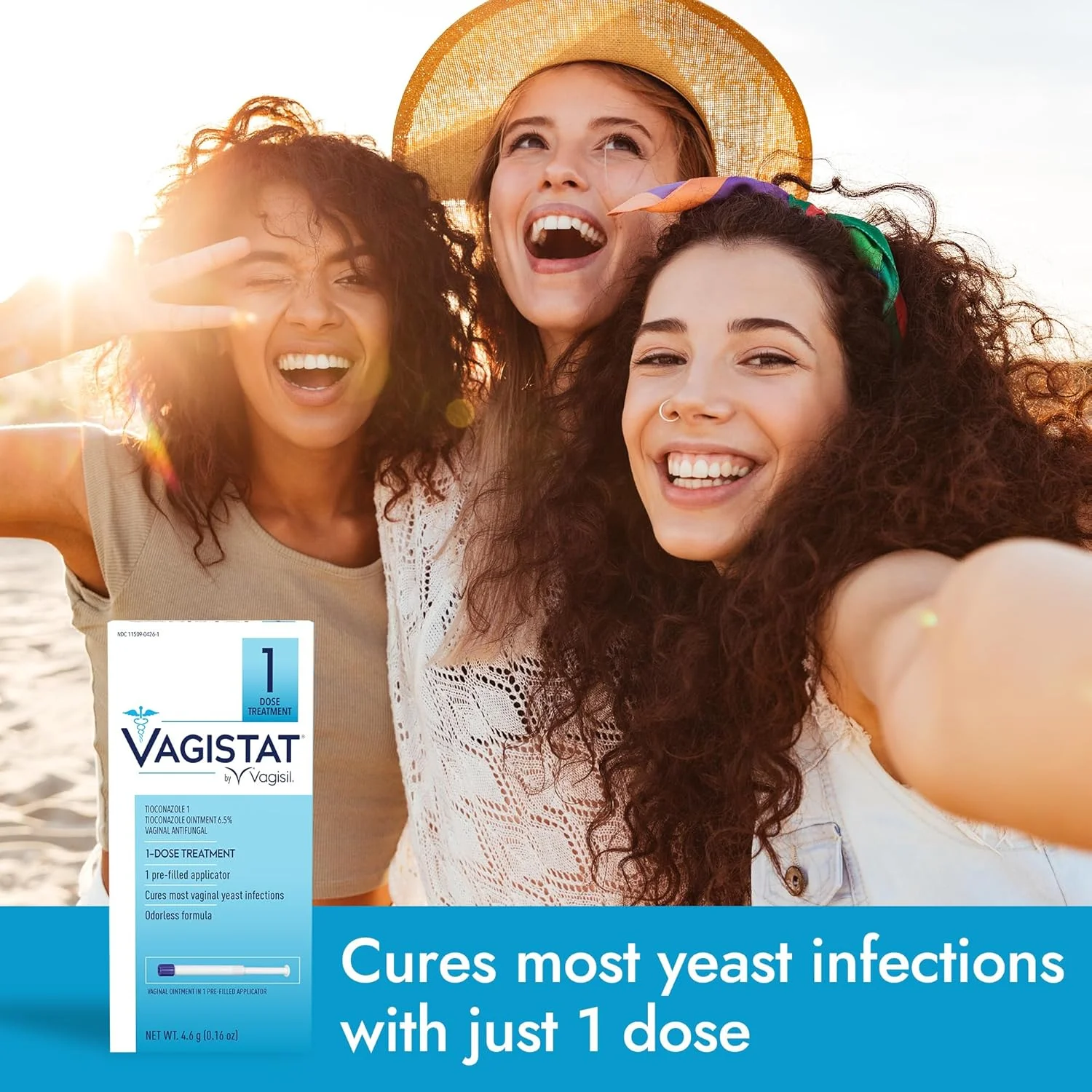 واژیستات 1 روزه، درمان عفونت قارچی تک دوز برای بانوان، پماد ضد قارچ برای کمک به تسکین خارش و سوزش خارجی، 1 اپلیکاتور از پیش پر شده بدون نیاز به لمس