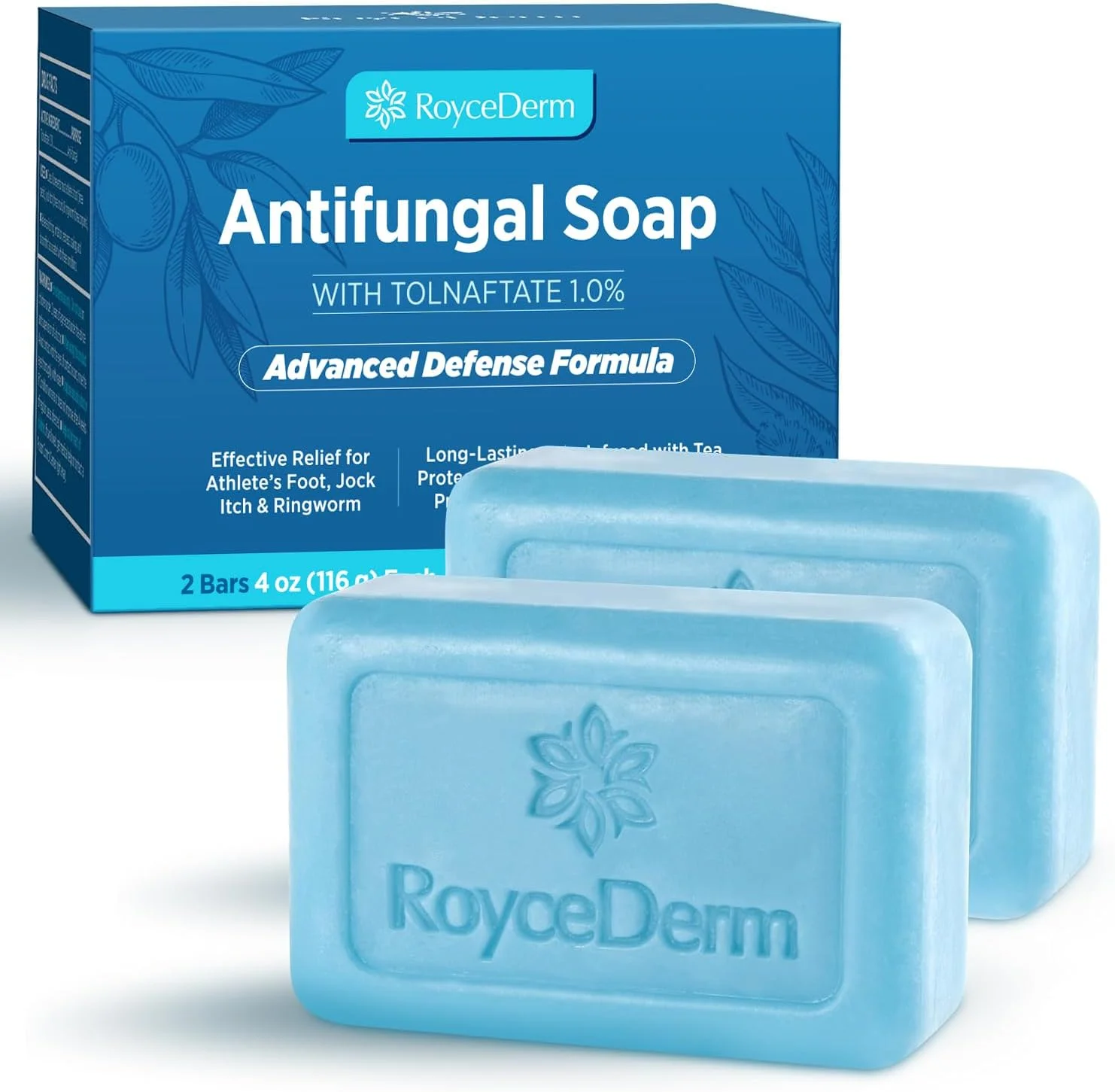 صابون روغن درخت چای ضد قارچ Roycederm: صابون درمانی با قدرت فوق العاده برای درمان قارچ پوستی، خارش و عفونت های قارچی - پاک کننده عمیق