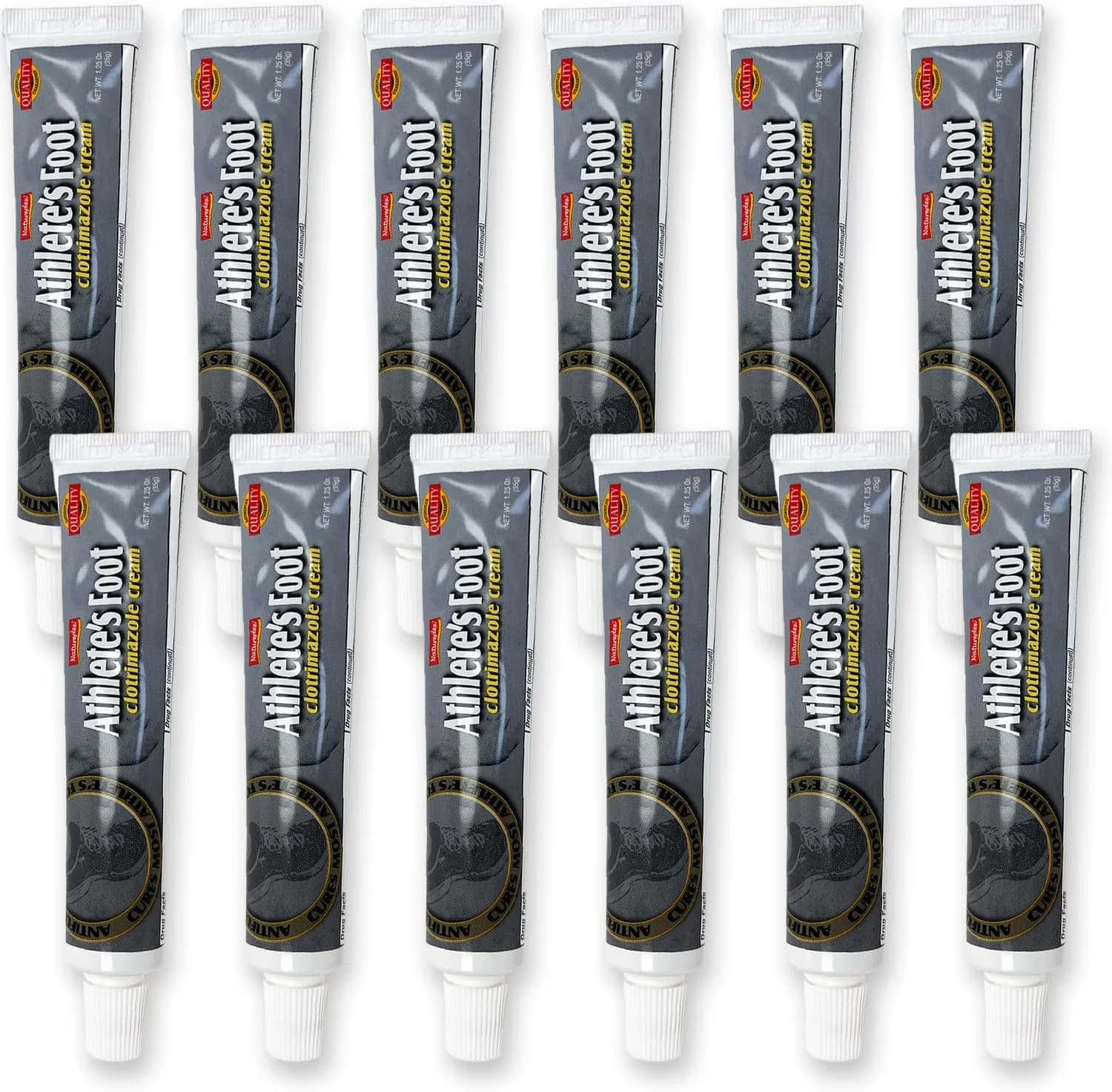 کرم ضد قارچ Natureplex برای پای ورزشکاران، 1% کلوتریمازول، 35 گرم (بسته 12 عددی) - درمان ضد قارچی برای خارش، قارچ پا، کرم حلقوی، قارچ پوستی، زیر بغل و پا - ساخت آمریکا