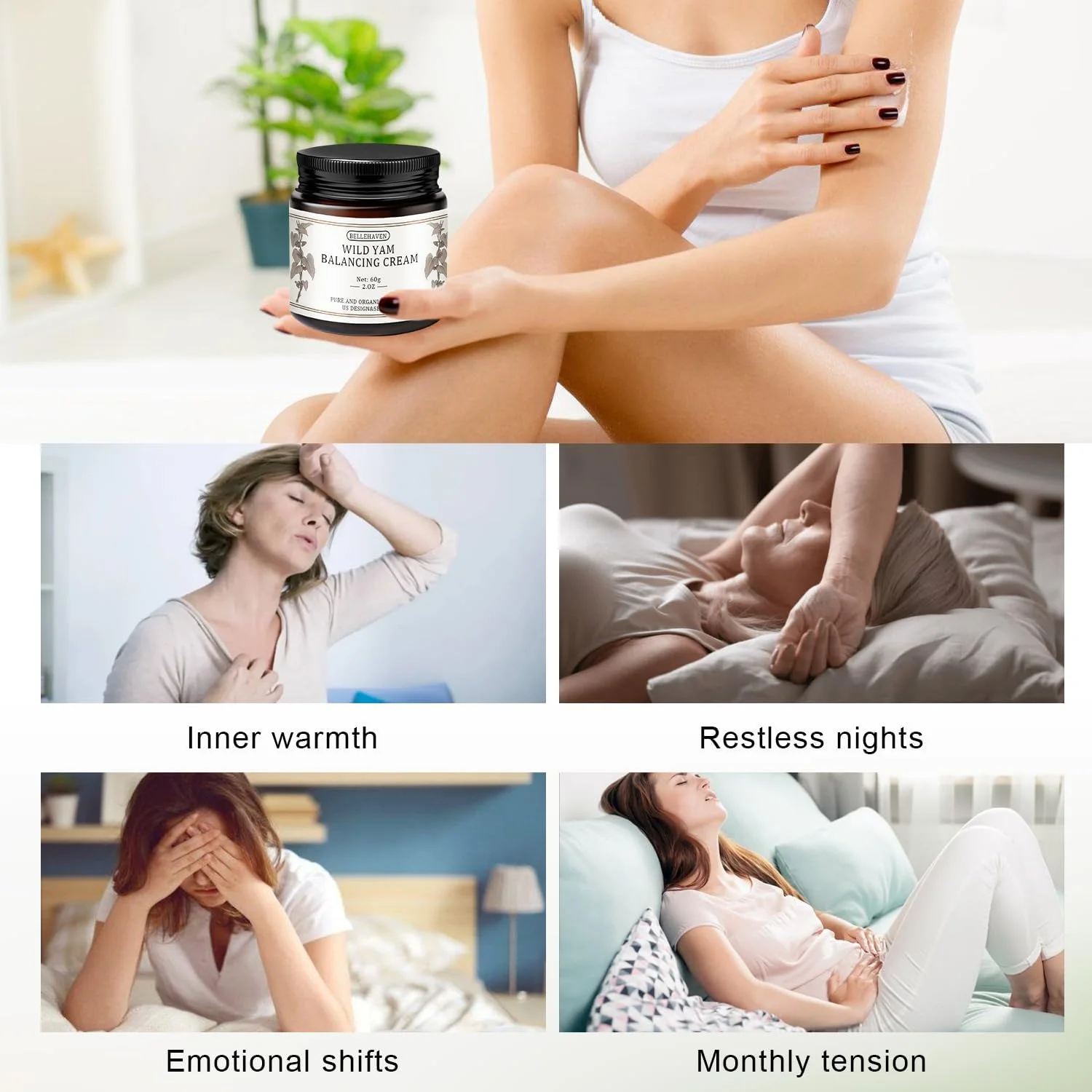 کرم سیب زمینی شیرین وحشی، کرم سیب زمینی شیرین وحشی ارگانیک با مواد طبیعی، رایحه اسطوخودوس، مناسب برای انواع پوست، تسکین دهنده