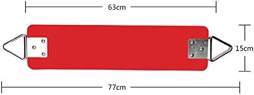 تاب بازی برای کودکان و بزرگسالان، تاب فضای باز حیاط با مثلث فلزی، تاب با دوام و مقاوم، جایگزین تاب، قرمز