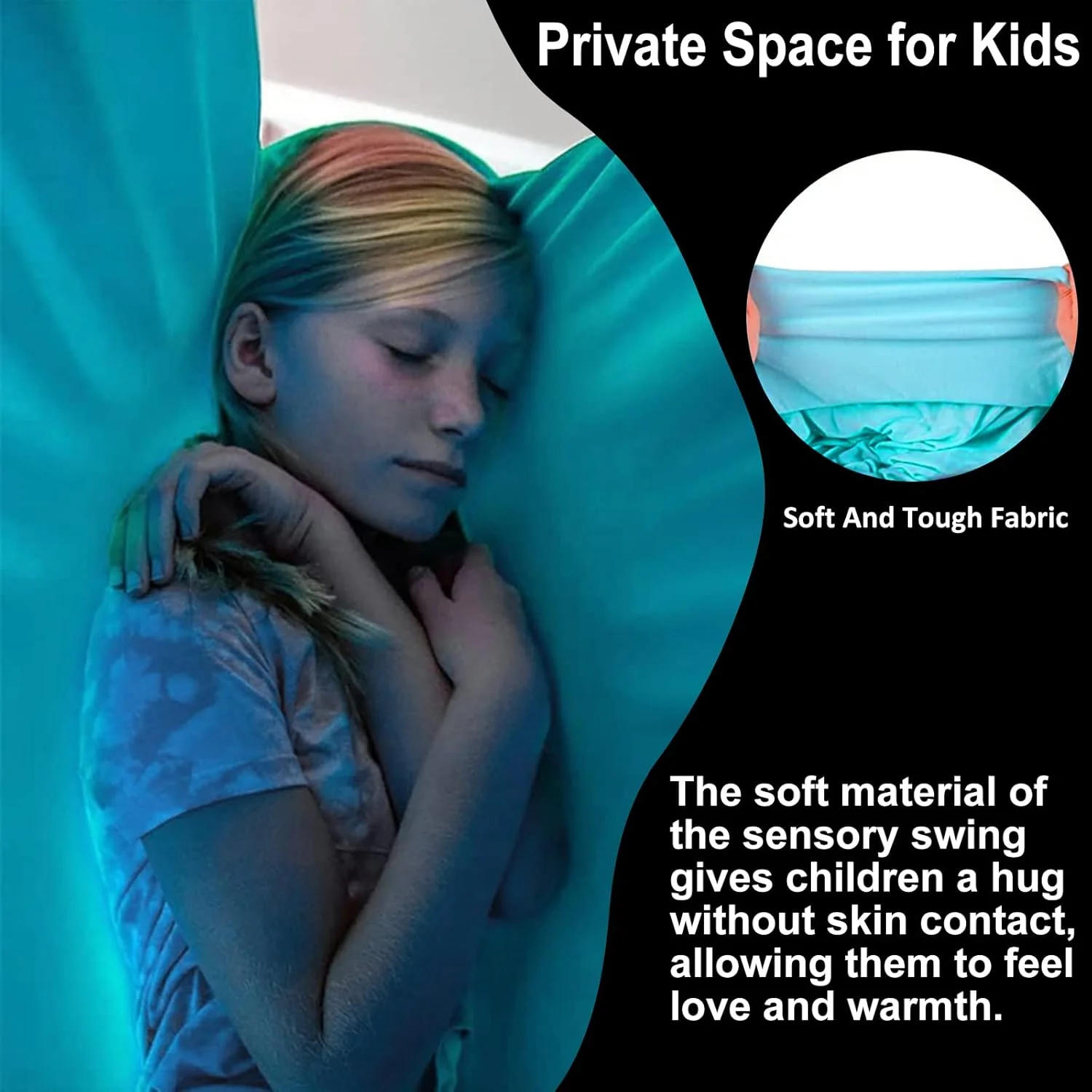 تاب حسی درمانی برای نوجوانان، تاب در آغوش گیرنده نوجوانان (شامل سخت افزار)، تخت آویز قابل تنظیم برای نوجوانان اوتیسم، ADHD، یکپارچگی آسپرگر